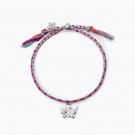 BRACCIALE CORDINO CON FARFALLA