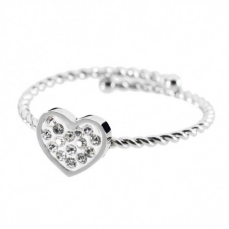 ANELLO CON CUORE E CRISTALLI