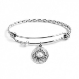 BRACCIALE BANGLE TORCHON IN ACCIAIO .