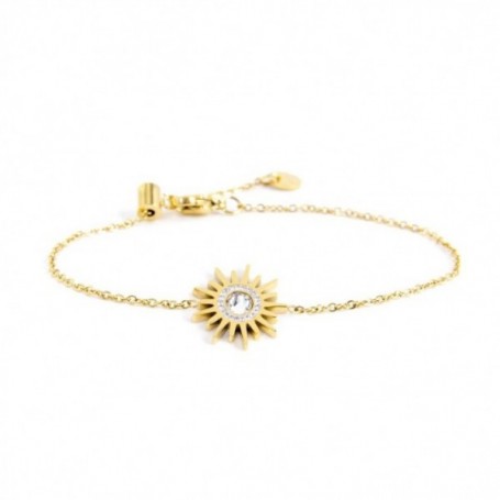 BRACCIALE CON SOLE 15MM PVD ORO
