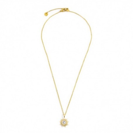 COLLANA PENDENTE SOLE 15MM CRISTALLI