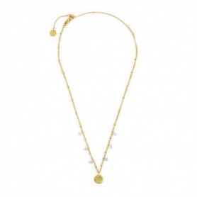 COLLANA MEDAGLIETTA PENDENTE ROSA