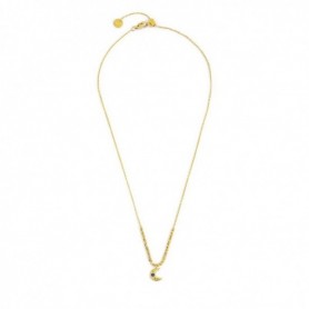 COLLANA LUNA PENDENTE CON ZIRCONE BLU
