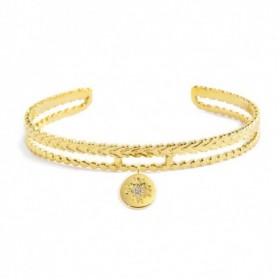 BRACCIALE RIGIDO MEDAGLIETTA PENDENTE