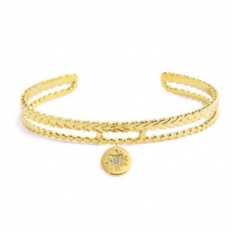 BRACCIALE RIGIDO MEDAGLIETTA PENDENTE