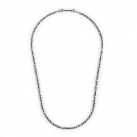 COLLANA CON EMATITE SFACCETTATA E LISCIA