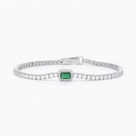 BRACCIALE CON SMERALDO SINTETICO