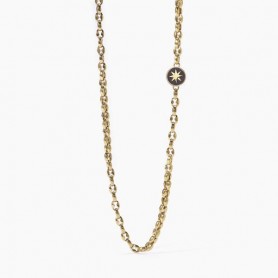 COLLANA IN ACCIAIO 316L E PVD GOLD E GUL