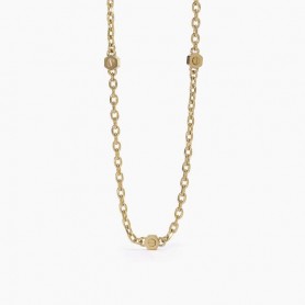 COLLANA IN ACCIAIO 316L E PVD GOLD