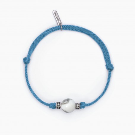 BRACCIALE CON CORDINO AZZURRO E AULITE