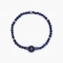 BRACCIALE CON PIETRE LAPIS E PERLA NERA