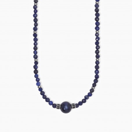 COLLANA IN ARGENTO CON PIETRE LAPIS