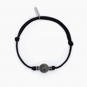 BRACCIALE CON CORDINO NERO E OCCHIO DI A