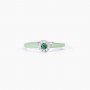 ANELLO IN ARGENTO CON SMALTO VERDE E SMO