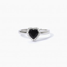 ANELLO CON CUORE NERO