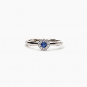 ANELLO MILANESIENNE CON ZAFFIRO SINTETIC