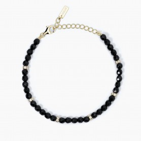 BRACCIALE IN ARGENTO CON AGATA NERA