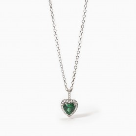 GIROCOLLO IN ARGENTO CON SMERALDO SINTEE