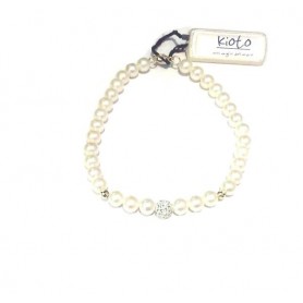 BRACCIALE PERLE KIOTO CON SFERA