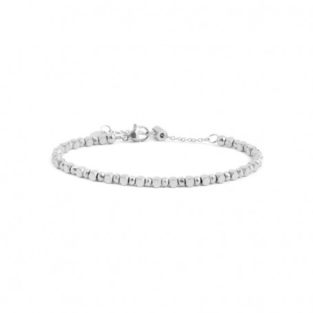 BRACCIALE CON CATENA CON PERLE BIANCHE .