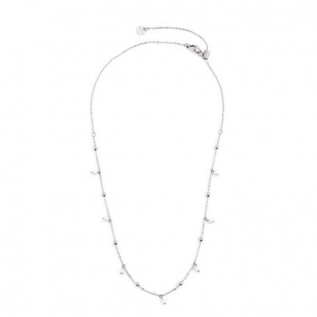 COLLANA CATENA CON SFERE E PERLE