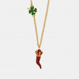 COLLANA IN METALLO CON CORNETTO