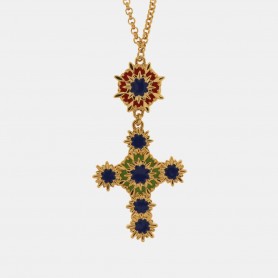 COLLANA IN METALLO CON CROCE PENDENTE