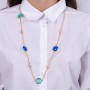 COLLANA IN METALLO CON PIETRE BLU