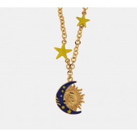 COLLANA IN METALLO CON SOLE NELLA LUNA