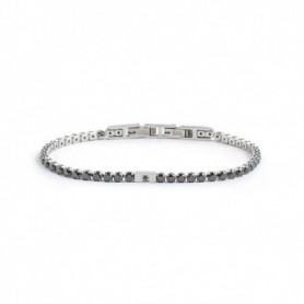 BRACCIALE TENNIS CRISTALLI NERI 3MM