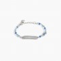BRACCIALE AZZURRO CON TARGHETTA