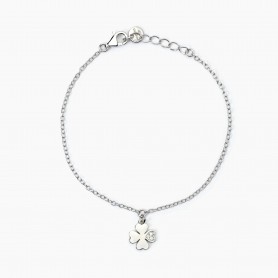 BRACCIALE IN ARGENTO CON QUADRIFOGLIO