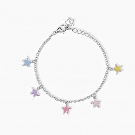 BRACCIALE IN ARGENTO CON STELLE