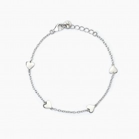 BRACCIALE IN ARGENTO CON CUORI