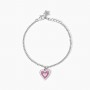 BRACCIALE IN ARGENTO CON CUORE PENDENTE