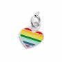 CHARM CUORE ARCOBALENO