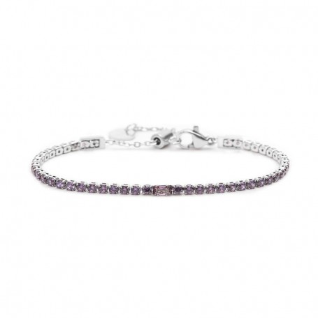 BRACCIALE TENNIS 2,5MM CON ZIRCONE CENTE