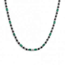 COLLANA CON RONDELLE IN MALACHITE