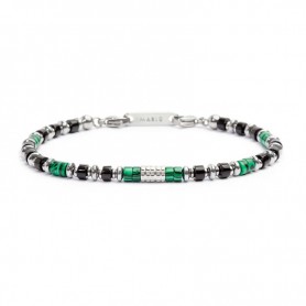 BRACCIALE CON RONDELLE IN MALACHITE