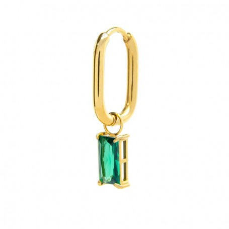 ORECCHINO OVALE CON ZIRCONE
