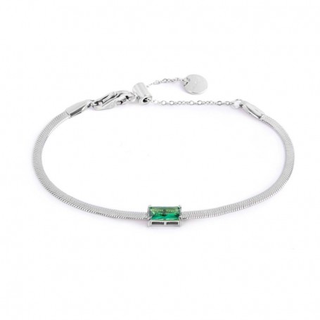 BRACCIALE CATENA SNAKE CON ZIRCONE