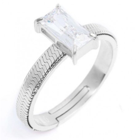 ANELLO CON ZIRCONE BAGUETTE