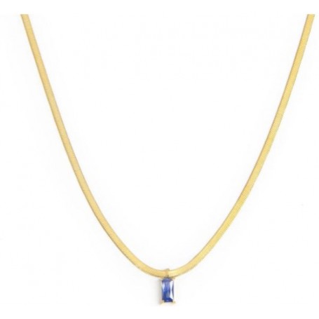 COLLANA CATENA SNAKE CON ZIRCONE