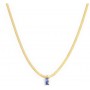 COLLANA CATENA SNAKE CON ZIRCONE