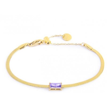 BRACCIALE CATENA SNAKE CON ZIRCONE