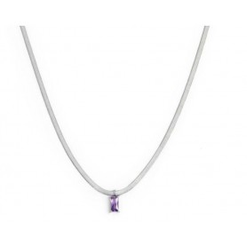 COLLANA CATENA SNAKE CON ZIRCONE