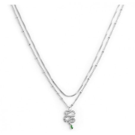 COLLANA DOPPIA CATENA SNAKE QUADRATA