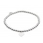 BRACCIALE ELASTICO CON SFERE E CUORE