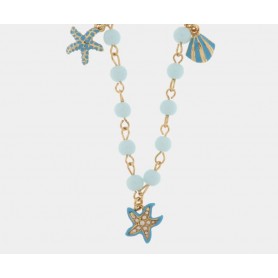 COLLANA IN METALLO CON STELLE MARINE
