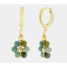 ORECCHINI IN METALLO PENDENTI CON FIORE